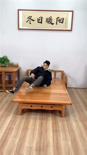 Folding Bamboo Sofa Bed – Stylish, Practical 2-in-1 Solution for Small Apartments" #shortsfeed