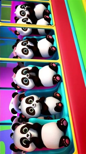 Wheels on the Panda Bus 🐼🚌 | Fun Kids Song #Shorts