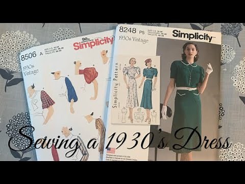 Sewing Simplicity 8248: Following My first 1930's Vintage Dress Pattern