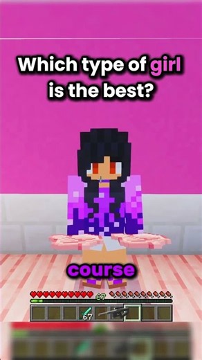 Popular girl vs nice girl in Minecraft #minecraft #challenge #shorts