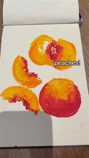 daisy 😼🎀🤍 | can you tell i love drawing peaches #oilpastel #peaches #drawingtutorial #arttutorial #arttutorials | Instagram