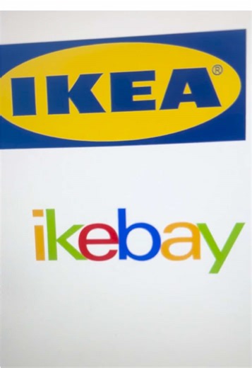 Ikea and Ebay Logo Mashup Design