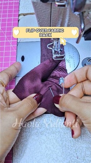 Flip over fabric hack. #sewinginspiration #sewing_tips_and_trick_beginner #sewingtutorial
