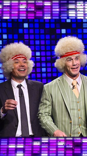Jimmy and #JohnCena go head-to-head in a new game called Disco Piñata 🪩 #FallonTonight | The Tonight Show Starring Jimmy Fallon