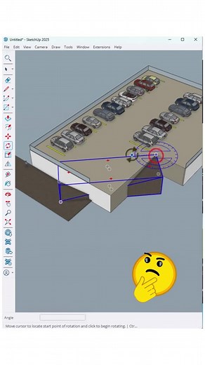 Parking layout in SketchUp 2025 🚗✨ Design smarter — plan realistic ramps and car slots in seconds! Using the Shape Bender plugin for perfect curves and smooth flow. #SketchUp #ParkingDesign #3DModeling #Architecture #nicetower | Mariammarksart