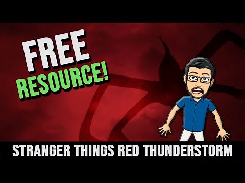 FREE 4K - STRANGER THINGS Mind Flayer - Red Thunderstorm, Lightning, Clouds, Fog