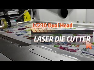 Roll to Roll Dual Head Laser Label Cutter with Lamination and Blades Slitting LC230 - Golden Laser