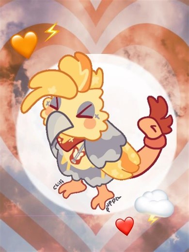Lil bird dance!!! Art for a character on ToyHouse, cockatiel doing a dance!! C: