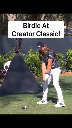 Kyle Berkshire on Instagram: "Throwback to my birdie on the 11th hole at the Creator Classic! 🔥🔥 This is the definition of an “all-world birdie” 🤣🤣 really proud of how I kept it together after a horrible 2nd shot to make a good score on the hole. I had never felt pressure like this on a golf course before, but ever since I experienced the adrenaline & excitement that came with playing this event, it’s made me want to work so much harder to get better. I’ll be grinding all winter to continue