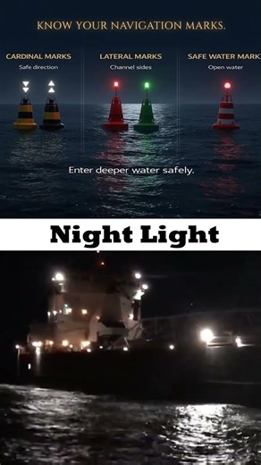 See navigation marks come alive at night!