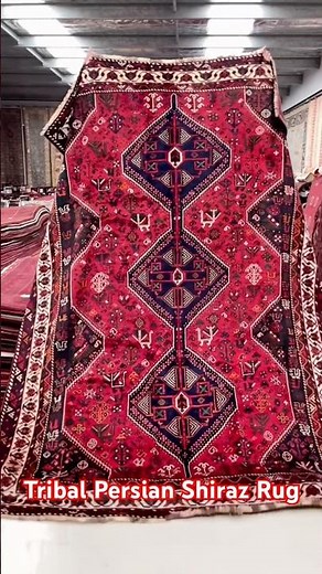 Stunning Handmade Persian Shiraz Rug 310x230cm | Wool Tribal Masterpiece #persianrugs #orientalrugs