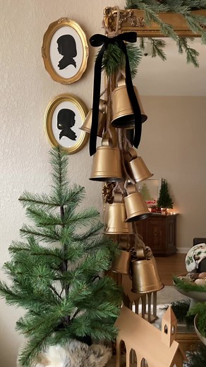 DIY Dollar Tree Hanging Bells for Christmas Decor