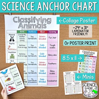Classifying Animals Science Anchor Chart (Poster and Collage Print)