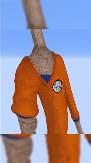 A Crazy Goku Build in Minecraft! 😂 | #trending #shorts #anime #goku