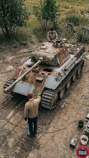 German Panzer V Restoration - AI Reimagined Time-lapse #Restoration #Timelapse #Panzer