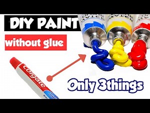 How to make paint easily at home using *TOOTHPASTE* without glue| Extremely simple and most easily|