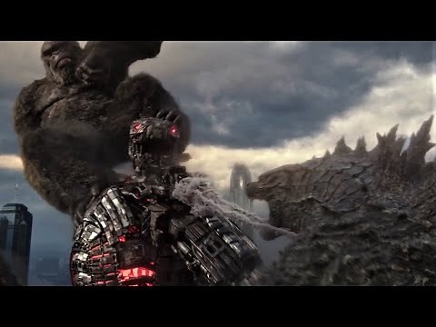 Godzilla and Kong vs Mechagodzilla (no background music) - Godzilla vs Kong