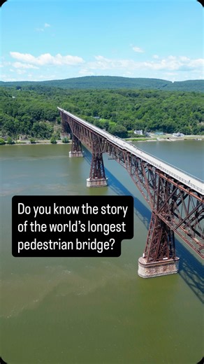ConnectHV | Hudson Valley Community on Instagram: "Do you know the history of the Walkway Over the Hudson? It started life as the world’s longest bridge — a railroad bridge, opened in 1889, linking the coal fields of Pennsylvania to the factories of New England. Before it opened, there were no bridges over the Hudson River south of Troy (over 150 miles!) The railroad stayed in service int the 1970s. In 1974, a fire shut it down for good. It lay dormant for over 30 years. In 2009, thanks to the g