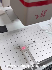 Solid Prototype in-house laser etching on plastic CNC milled parts