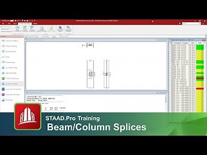 Designing Beam and Column Splices in STAAD.Pro