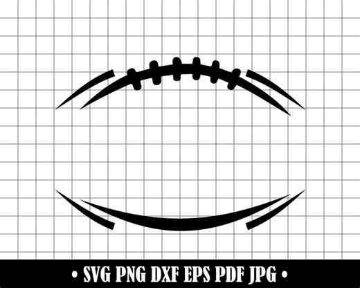 Football Outline SVG, Football Skeleton PNG, Sports Team Laces Clipart (digital Files) - Etsy