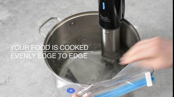 Yedi Total Package Sous Vide Cooker, Deluxe Accessory Kit, Recipes, 1000 Watts, Stainless Steel