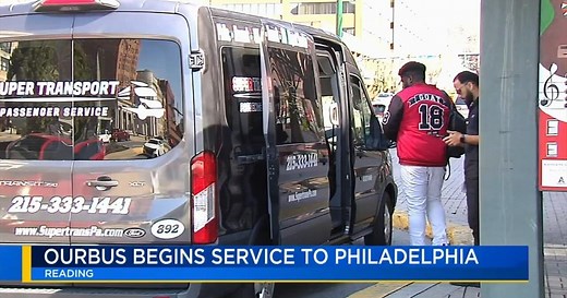OurBus now offering Reading to Philadelphia service