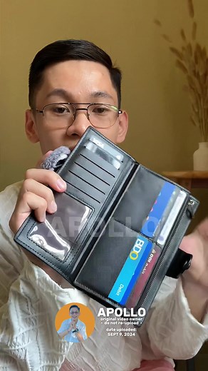 long wallet with 17 card slots, 3 compartment for paper bills and 1 compartment with zipper lock ✨🌻🍃🌤️ #shigetsuwallet #longwallet #wallet #pitaka #walletformen #walletwithcardholder #walletwithcoinpurse #walletforwomen