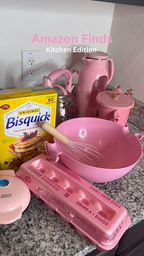 Pink waffle maker 🧇💓 #pinkkitchen #amazonfinds #pinknails | Roderica Scott