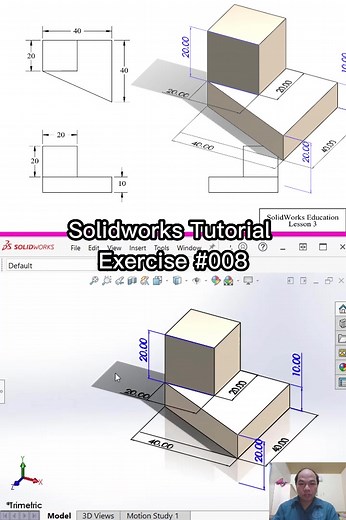 Solidworks Tutorial Exercise #008 for Beginners