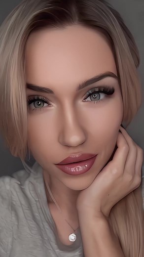 Close-Up Portrait of a Person with Light Brown Hair