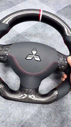 Mitsubishi Lancer Carbon Fiber Steering Wheel Upgrade｜Custom Mod Showcase