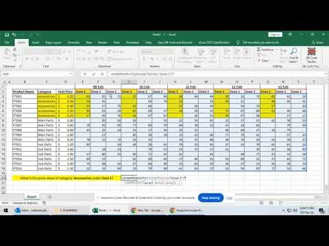 Solve Microsoft Excel Sheets FAST with SUMPRODUCT #Formula?