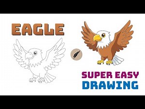 How to Draw an Eagle , Easy Eagle Drawing Lesson for Kids and Beginners #lidoartworks