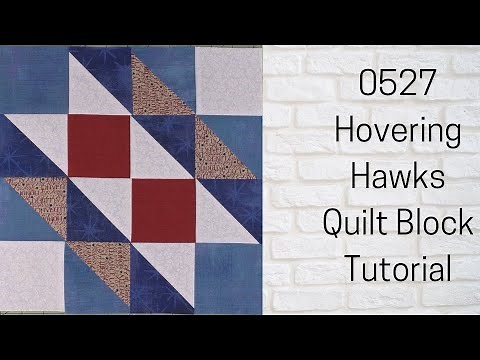 0527 Hovering Hawks Quilt Block Tutorial | Block of the Day | My Quilt of Valor Block #12