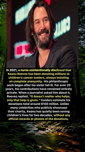 Keanu Reeves' Secret $100M Charity