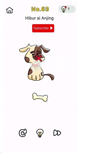 Solusi Brain Out Level 63, Hibur si anjing!