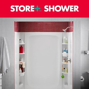 78K views · 113 reactions | Spacious. Customizable. Versatile. It's the STORE+ Shower Storage System. | Sterling Plumbing | Facebook