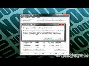 Windows 7: How to Restart Windows Taskbar