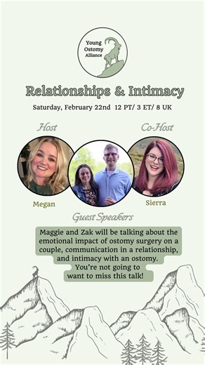 YoungOstomyAlliance on Instagram: "Check out our Live on Relationships & Intimacy with Maggie & Zak! ♥️ Please add comments or questions below ⬇️ How has dating life with an ostomy been for you? Disclaimer: The Young Ostomy Alliance is a support group designed for individuals aged 18-45. Please be advised that our discussions may cover sensitive topics related to ostomy care, health issues, and personal experiences. Some content may not be suitable for audience members under 18. While we strive 