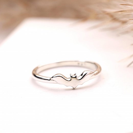 925 Sterling Silver Batman Ring • Minimalist Superhero Statement Jewelry - Etsy