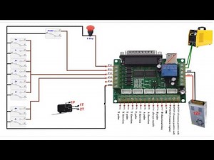 5 Eksen Paralel Bağlantı Mach3 incelemesi - Review 5 Axis Parallel Port Mach3 Breakout Board