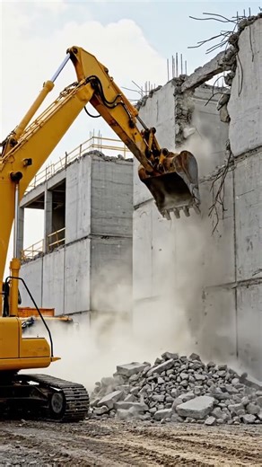 “Oddly Satisfying Building Demolition — Excavator Precision in Ultra 4K | UK Edition”