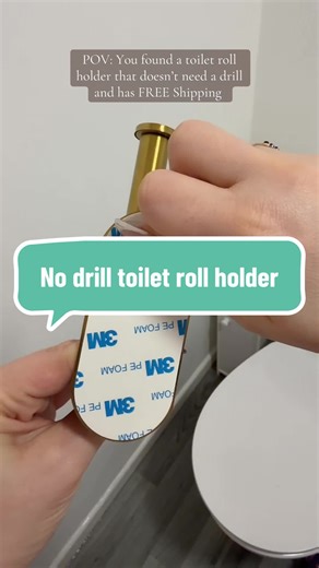 Effortless No-Drill Toilet Roll Holders with Free Shipping