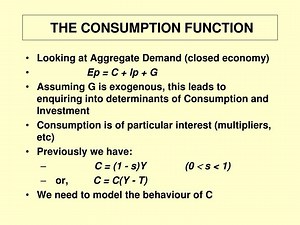 THE CONSUMPTION FUNCTION - SlideServe