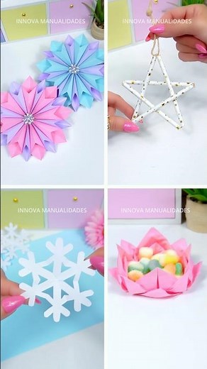 4 Ideas de Manualidades Navideñas DIY🎄 #diy #navidad #manualidades