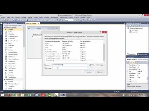 MASKEDTEXTBOX COMO USAR Y PARA QUE SIRVE