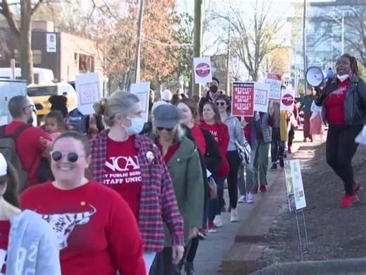 Durham educators hold walk-ins Friday morning at schools across the county