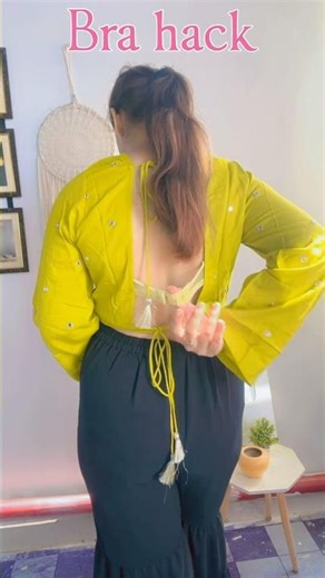 Backless blouse hack #makeup #viral #hack #trending #shorts #backlessblouse