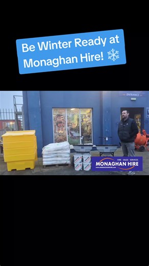 ❄️ Be winter ready with Monaghan Hire! ❄️ Salt spreaders available for hire and bagged salt in stock now. #MonaghanHire #fyp #videostar #winter #ice